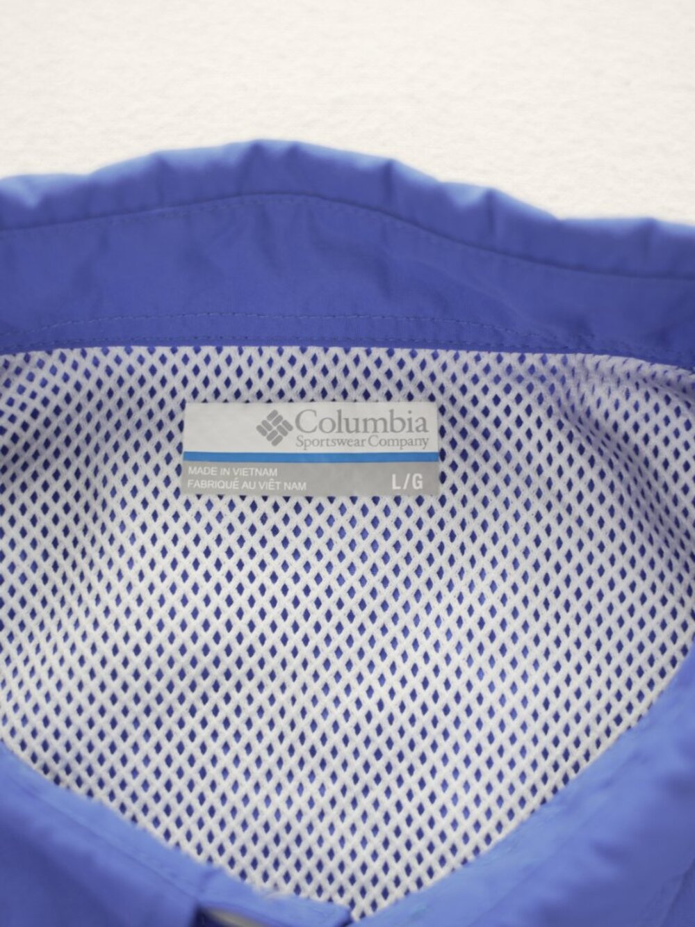 Columbia PFG Shirt Mens L Blue 100% Polyester Omni Shade Vented Fishing Ocean - Picture 3 of 10
